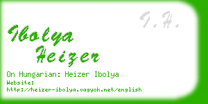 ibolya heizer business card